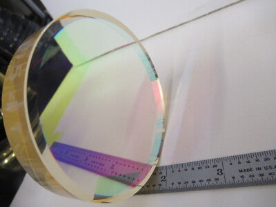 OPTICAL FLAT COATED 3" DIAMETER ZERODUR LASER OPTICS AS PICTURED &16-A-09