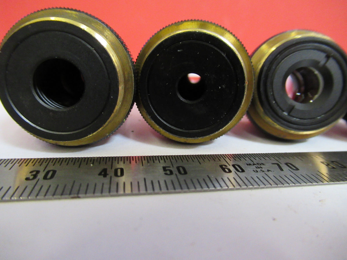 Olympus Japan Lot 100X 40X 10X 4X Microscope Part Objective