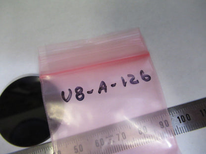 OPTICAL GLASS DARK BLUE FILTER LASER OPTICS LENS AS PICTURED U8-A-126