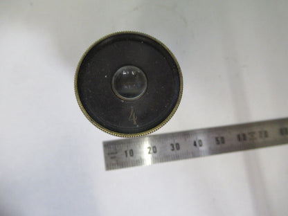 ANTIQUE REICHERT AUSTRIA "4" EYEPIECE MICROSCOPE PART AS PICTURED &F3-B-64