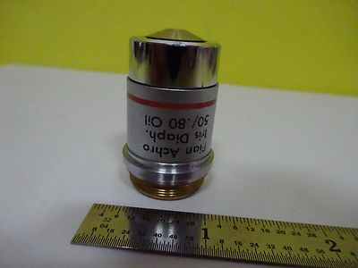 Microscope Part Objective Reichert Plan Achro Iris Diaphragm 50X Optics Bn