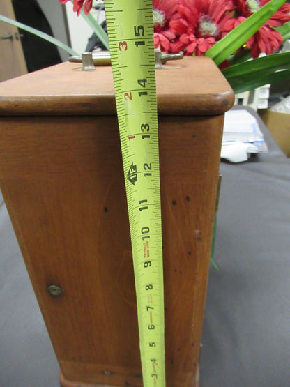 EMPTY WOOD CABINET for ANTIQUE KORITSKA MILANO MICROSCOPE PART AS PICTURED &LOB