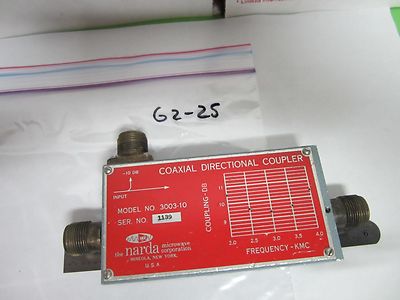 NARDA DIRECTIONAL COUPLER EMI TESTING RF MICROWAVE FREQUENCY GHz AS IS BIN#G2-25