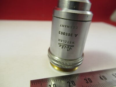 LEITZ GERMANY MICROSCOPE PART OBJECTIVE LENS 100X /170 OPTICS AS PICTURED 8-A-12