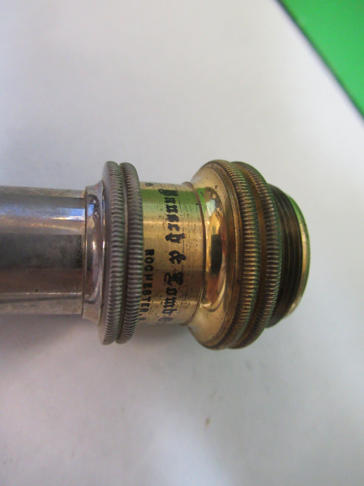 ANTIQUE BAUSCH LOMB BRASS OBJECTIVE 1.9mm MICROSCOPE PART AS PICTURED #R9-B-16
