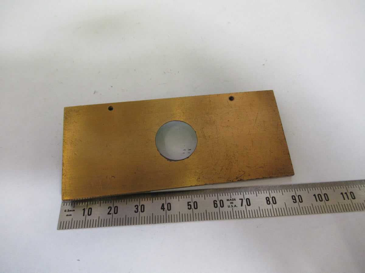 Antique Brass Bausch & Lomb Rare Stage Plate Microscope Part
