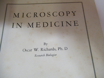 Medicine Booklet 1937 Antique Microscope Part