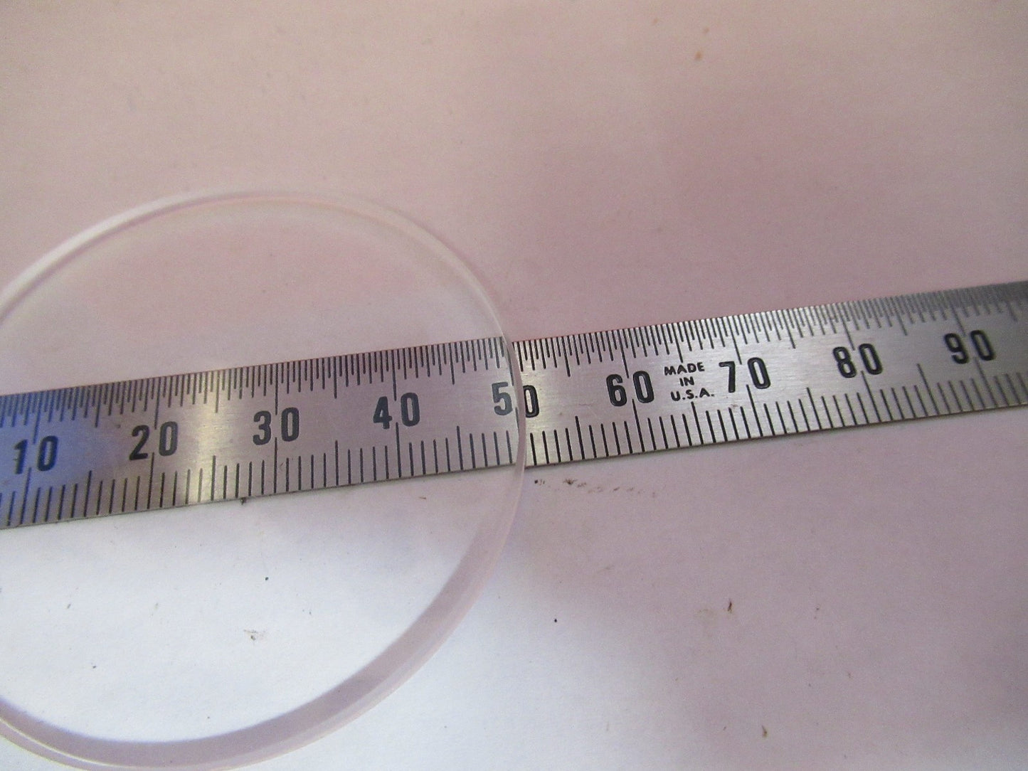 OPTICAL LENS FLAT FUSED SILICA LASER OPTICS AS PICTURED T7-A-74