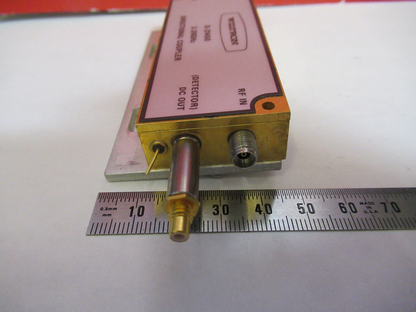 WILTRON DIRECTIONAL COUPLER MICROWAVE RF FREQUENCY 20 GHz AS PICTURED T7-A-41