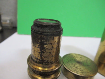 ANTIQUE BRASS OBJECTIVE 3in LENS HENRY CROUCH UK MICROSCOPE PART F8-B-27