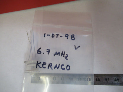 BELL LABS 6.7 MHz KERNCO RESONATOR GLASS PKG FREQUENCY CTL AS PICTURED &1-DT-98