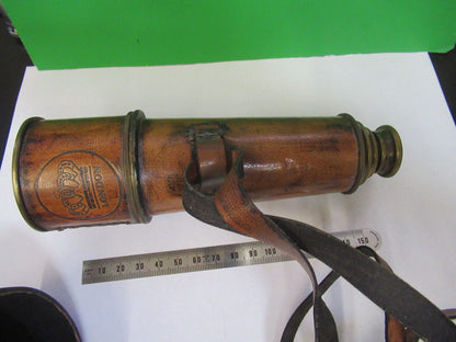 COLLECTABLE ANTIQUE BRASS LONDON TELESCOPE  AS PICTURED &S2-C-22