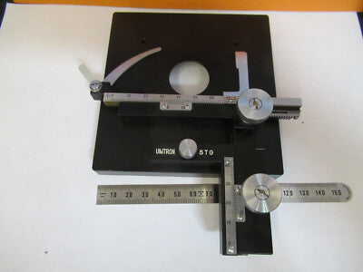 Unitron Japan Xy Stage Brass Heavy Table Microscope Part