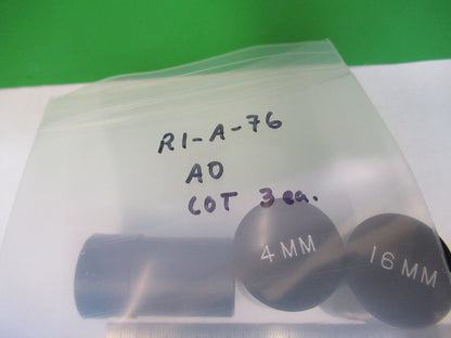 LOT 3ea AO EMPTY BRASS OBJECTIVE CANISTER MICROSCOPE PART AS PICTURED #R1-A-76
