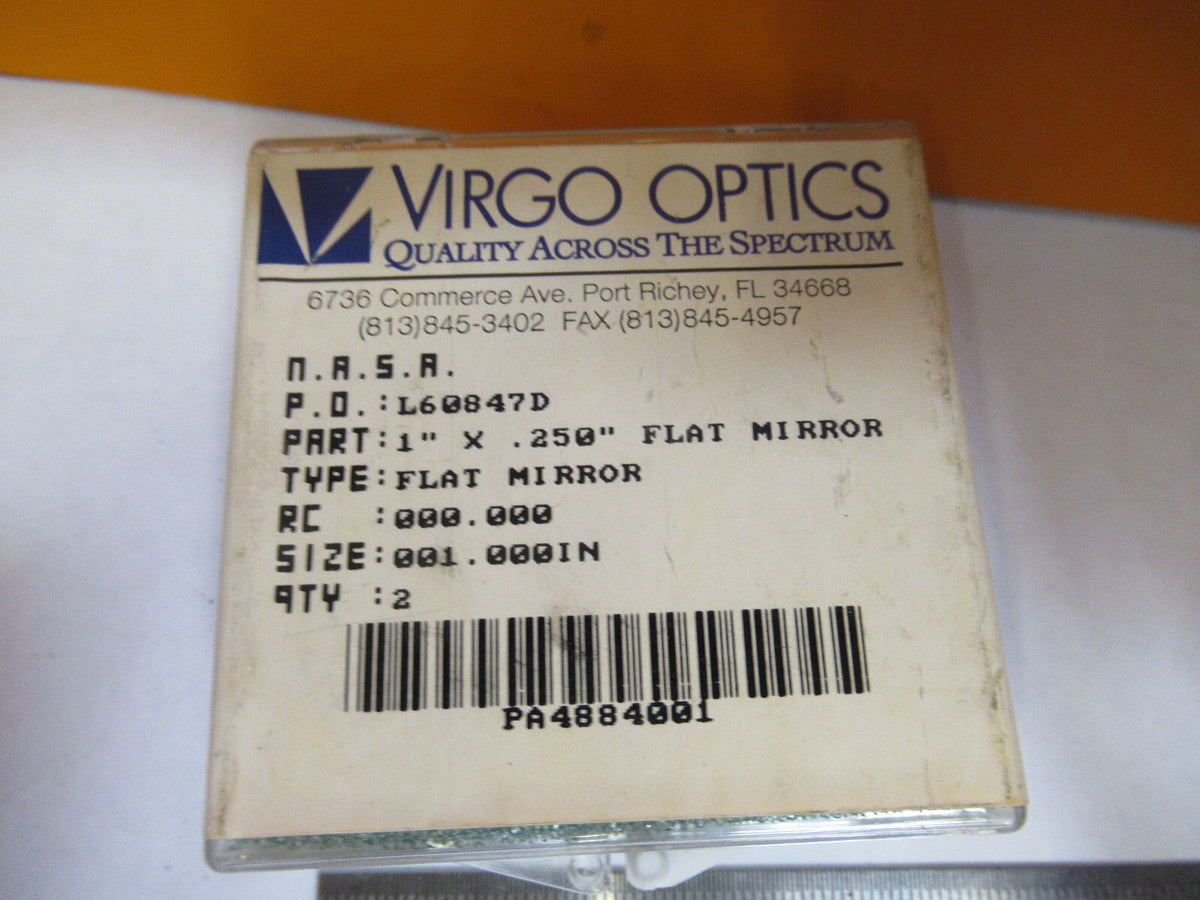 OPTICAL ex-NASA COATED LENS  PAIR  PRO LASER OPTICS AS PICTURED Y4-A-82