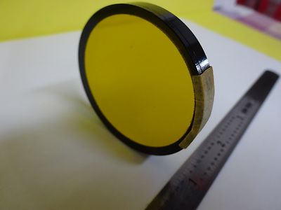 MICROSCOPE PART YELLOW FILTER ILLUMINATOR OPTICS AS IS BIN#4V-FL-33