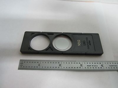 MICROSCOPE ND12 FILTER SLIDE OLYMPUS JAPAN OPTICS AS IS BIN#K5-08