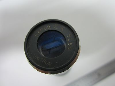 MICROSCOPE PART VINTAGE OBJECTIVE UNITRON 2X TL80 OPTICS BIN#D2-P-40