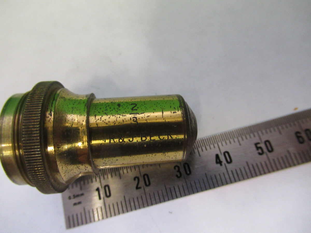 R & J. Beck London Antique Brass Objective Microscope Part