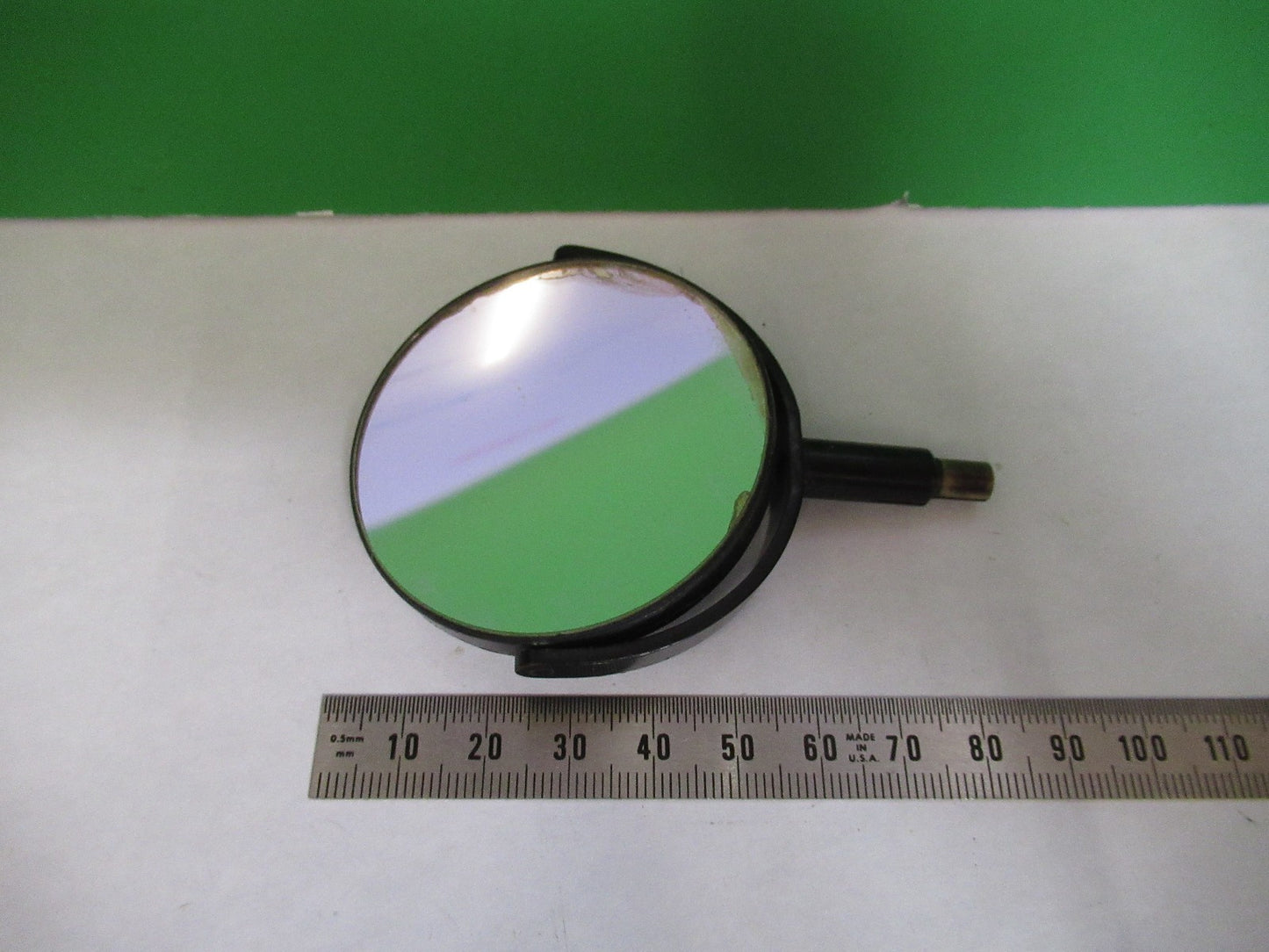 ANTIQUE BAUSCH LOMB MIRROR ASSEMBLY MICROSCOPE PART AS PICTURED T3-B-33