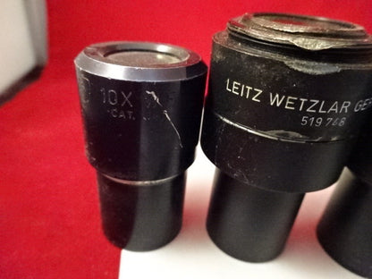 FÜR TEILE LOS 7 EA OKULARE LEITZ + AO MIKROSKOPTEIL OPTIK WIE BESEHEN &amp;U7-B-41