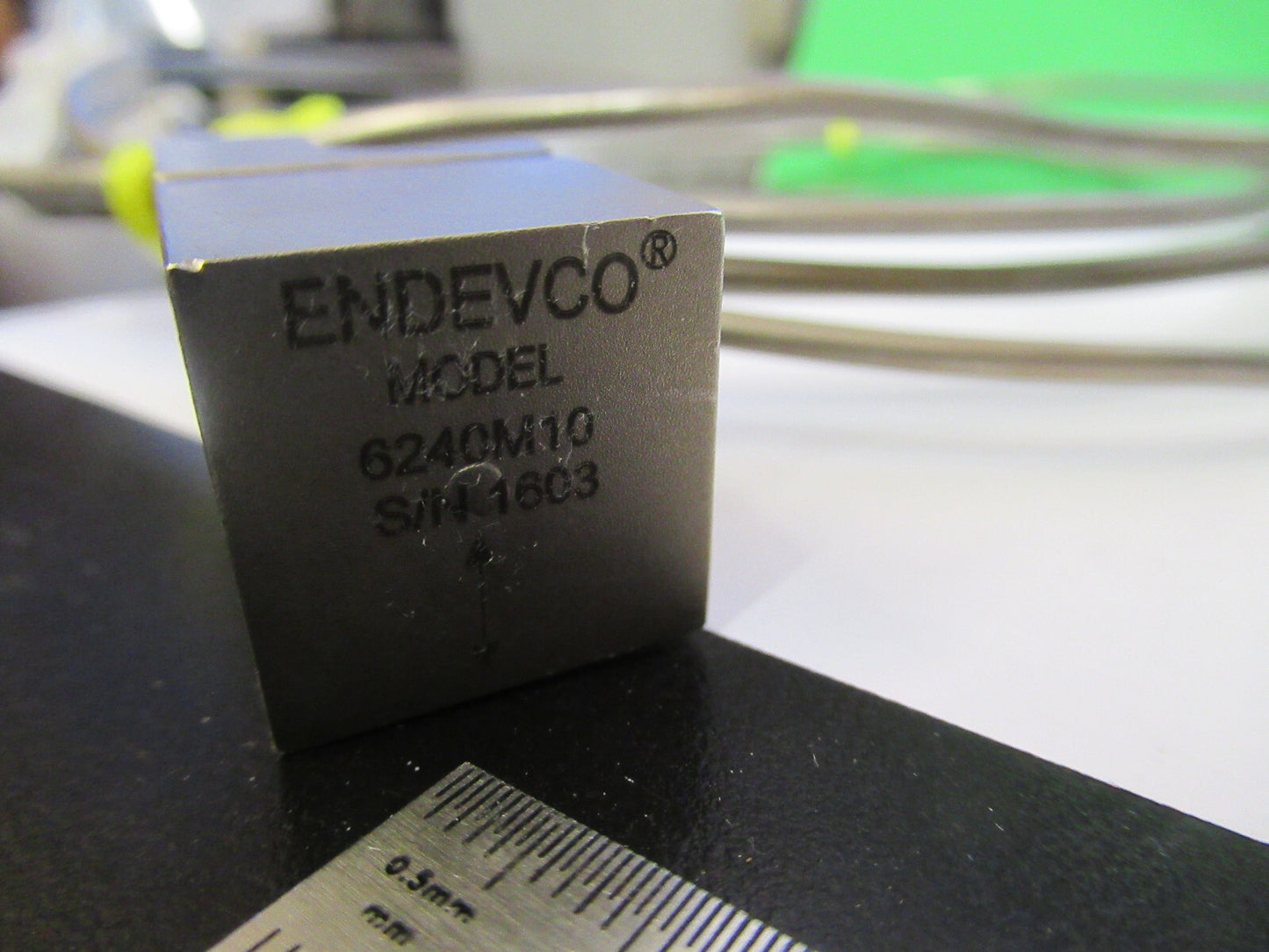 MEGGITT ENDEVCO 6240M10 ACCELEROMETER VIBRATION SENSOR AS PICTURED &X4-A-72