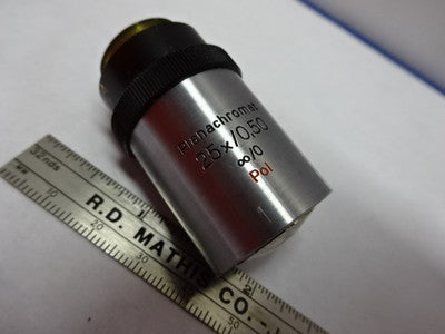 Microscope Part Objective Aus Jena Germany Pol 25X [dirty] Optics
