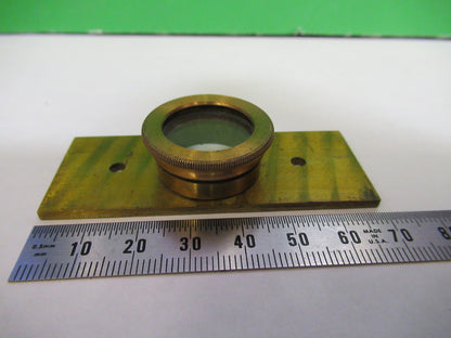 ANTIQUE BRASS STAGE COMPRESSORIUM UK LONDON MICROSCOPE PART AS PIC X3-B-12