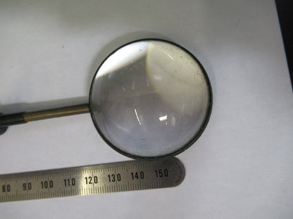 ANTIQUE BRASS MAGNIFIER LOUPE LENS COLLINS LONDON UK MICROSCOPE PART X3-B-16