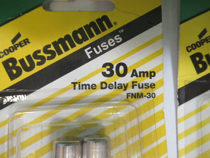 LOT 4 pcs BUSSMANN FUSES TIME DELAY 30 AMPS AS PICTURED T6-B-16
