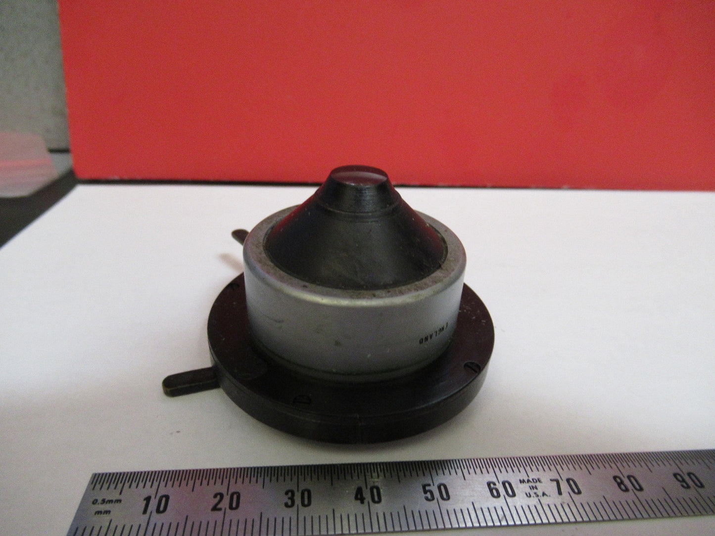 VICKERS UK ENGLAND CONDENSER + IRIS MICROSCOPE PART AS PICTURED V7-A-57