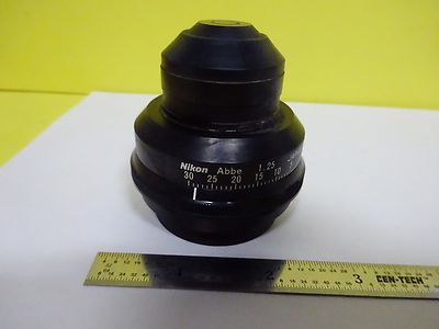 MICROSCOPE PART SUBSTAGE CONDENSER ABBE + IRIS NIKON JAPAN AS IS BIN#X7-20
