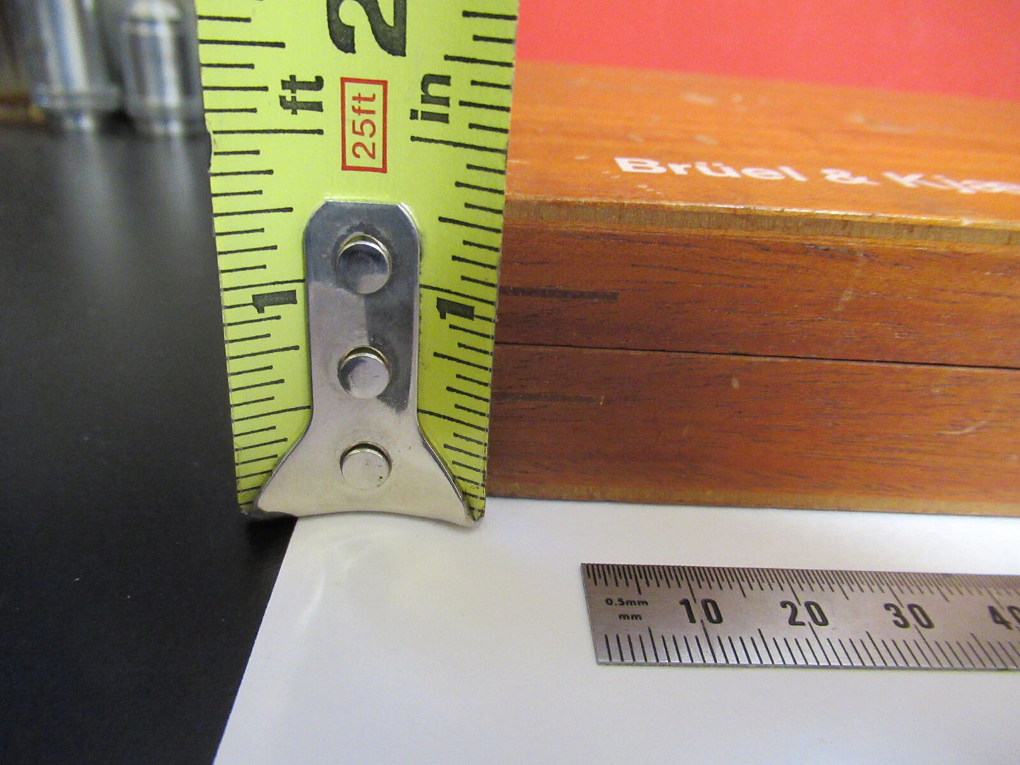 EMPTY WOODEN BOX BRUEL KJAER DENMARK MAHOGANY CASE ACCELEROMETER AS IS  Q2-128