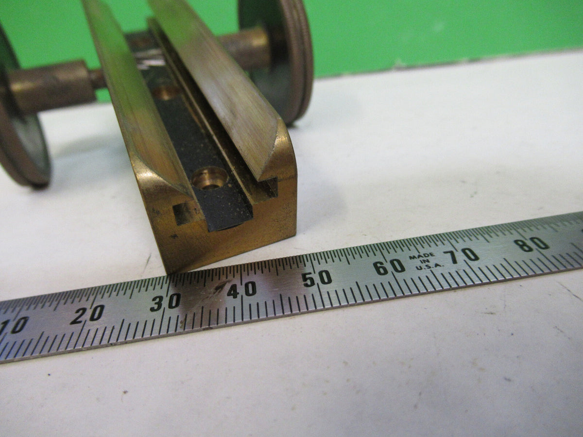 ANTIQUE BRASS BAUSCH LOMB KNOBS + FRAME  MICROSCOPE PART AS PICTURED X2-A-97