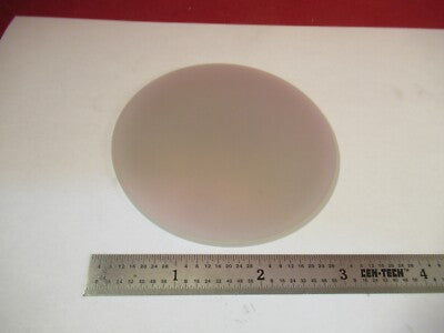 OPTICAL GLASS PLATE ROUND TRANSLUCENT OPALESCENCE OPTICS AS PICTURED &FT-6-73