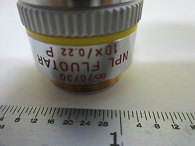MIKROSKOPTEIL OBJEKTIV LEITZ FLUOTAR 10X P INFINITY OPTICS AS IS BIN#U2-17