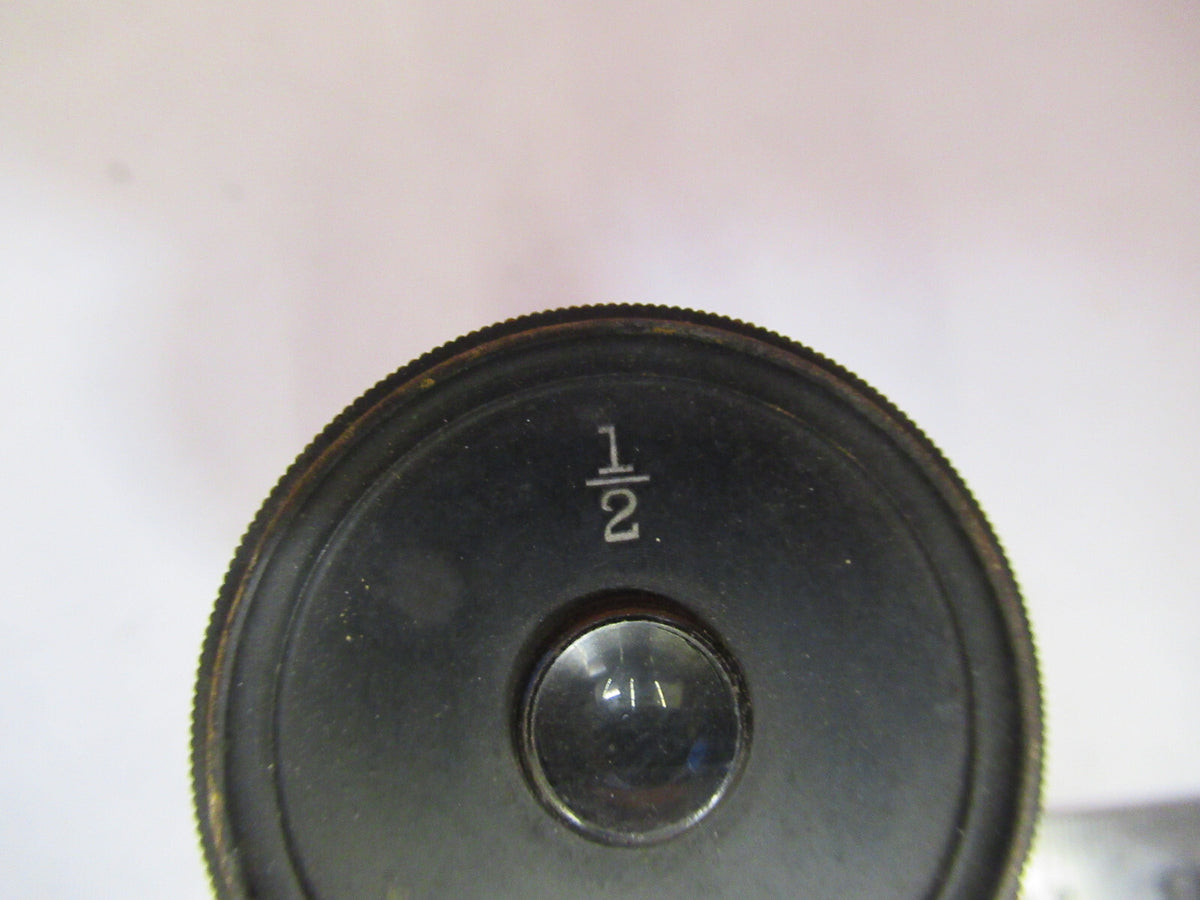 ANTIQUE BAUSCH LOMB "1/2"  EYEPIECE OPTICS MICROSCOPE PART AS PICTURED Y1-A-50