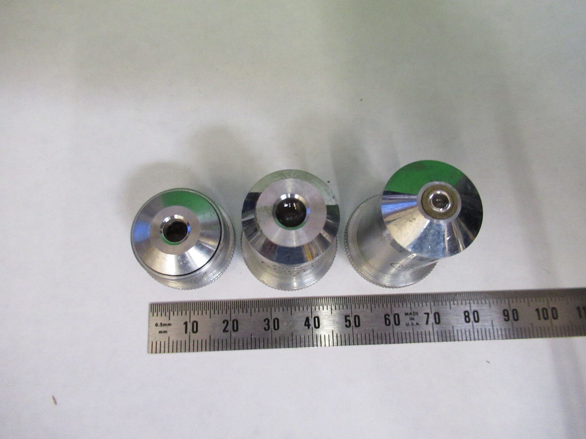 Ernst Leitz Wezlar Lot Objectives 3.5X 10X 45X Microscope Part