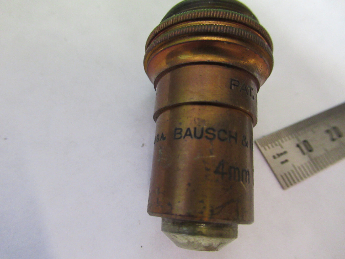 ANTIQUE BAUSCH LOMB BRASS OBJECTIVE 43X MICROSCOPE PART AS PICTURED S7-A-30