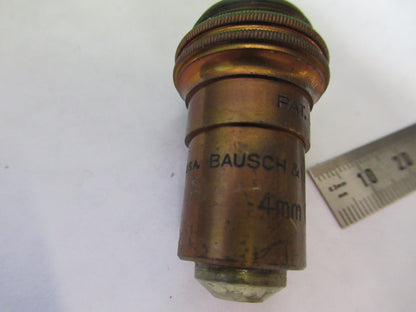 ANTIQUE BAUSCH LOMB BRASS OBJECTIVE 43X MICROSCOPE PART AS PICTURED S7-A-30