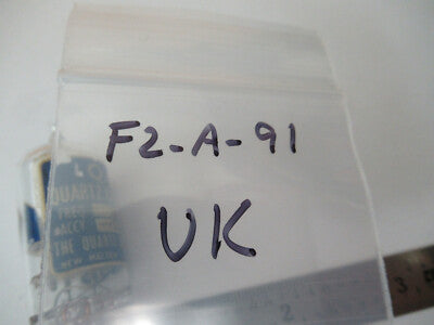 QUARTZ CRYSTAL FREQUENCY CONTROL Q.C.C. UK GLASS PACKAGE AS PICTURED &F2-A-91