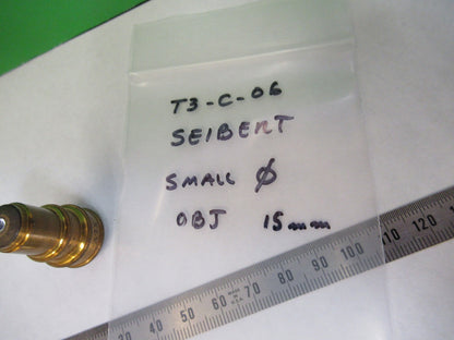 ANTIQUE SEIBERT "V" GERMANY OBJECTIVE LENS MICROSCOPE PART AS PICTURED T3-C-06