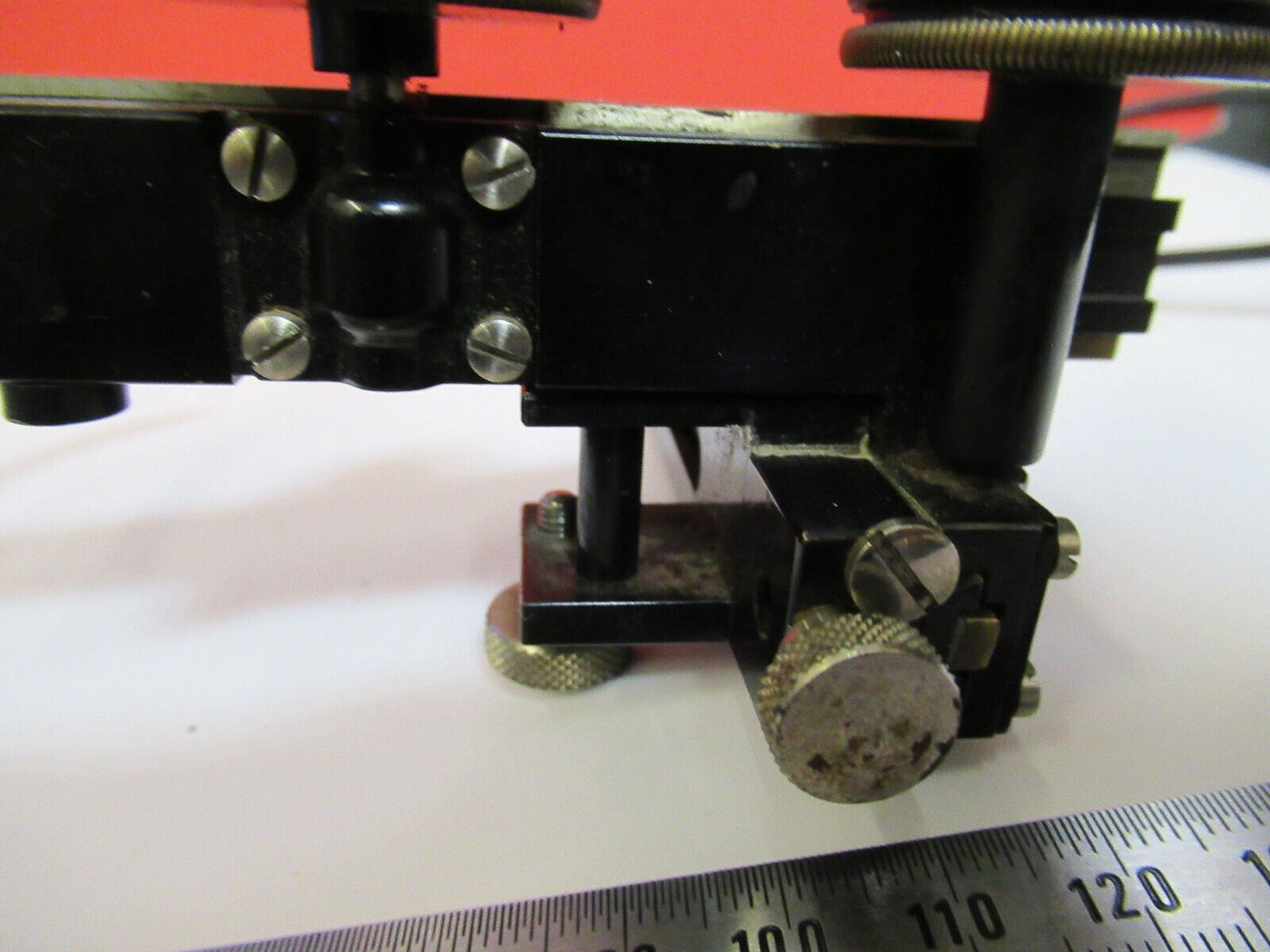 BAUSCH LOMB XY STAGE CLIPS SPECIMEN MICROSCOPE PART AS PICTURED Y4-A-48