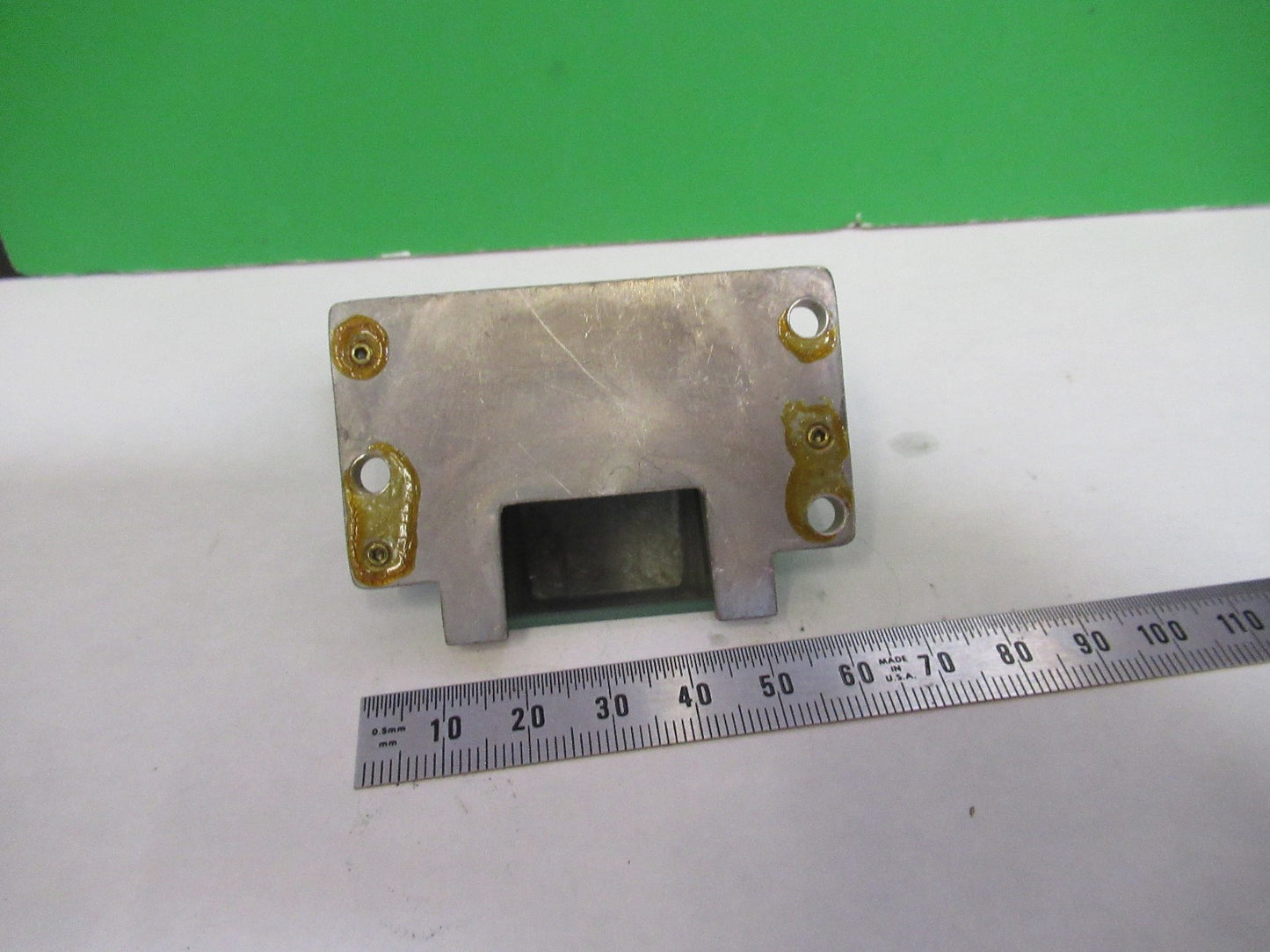 OLYMPUS JAPAN MIRROR ASSEMBLY FLAT MICROSCOPE PART AS PICTURED W3-C-45