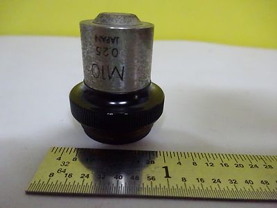 FOR PARTS MICROSCOPE OBJECTIVE OLYMPUS M10 OPTICS AS IS BIN#P7-33