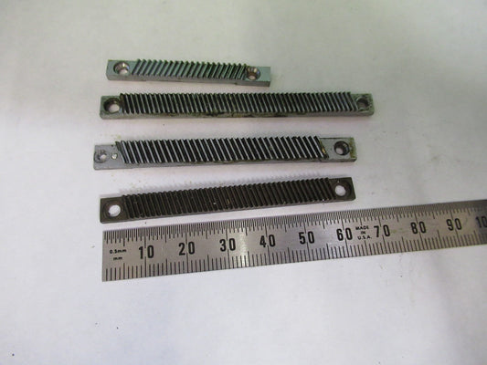LOT 4 PIECES RACK GEAR BAUSCH LOMB AO SPENCER MICROSCOPE PART AS PICTURE U8-A-41