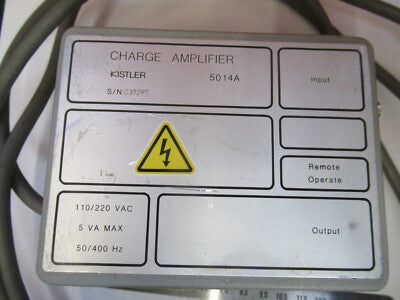 KISTLER 5014A CHARGE AMPLIFIER PIEZOELECTRIC SENSOR FORCE PRESSURE VIBE &8Z-A-51