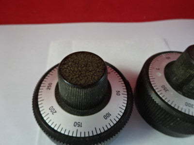 MICROSCOPE PART ZEISS GERMANY SET of KNOBS OPTICS AS IS &55R-A-03