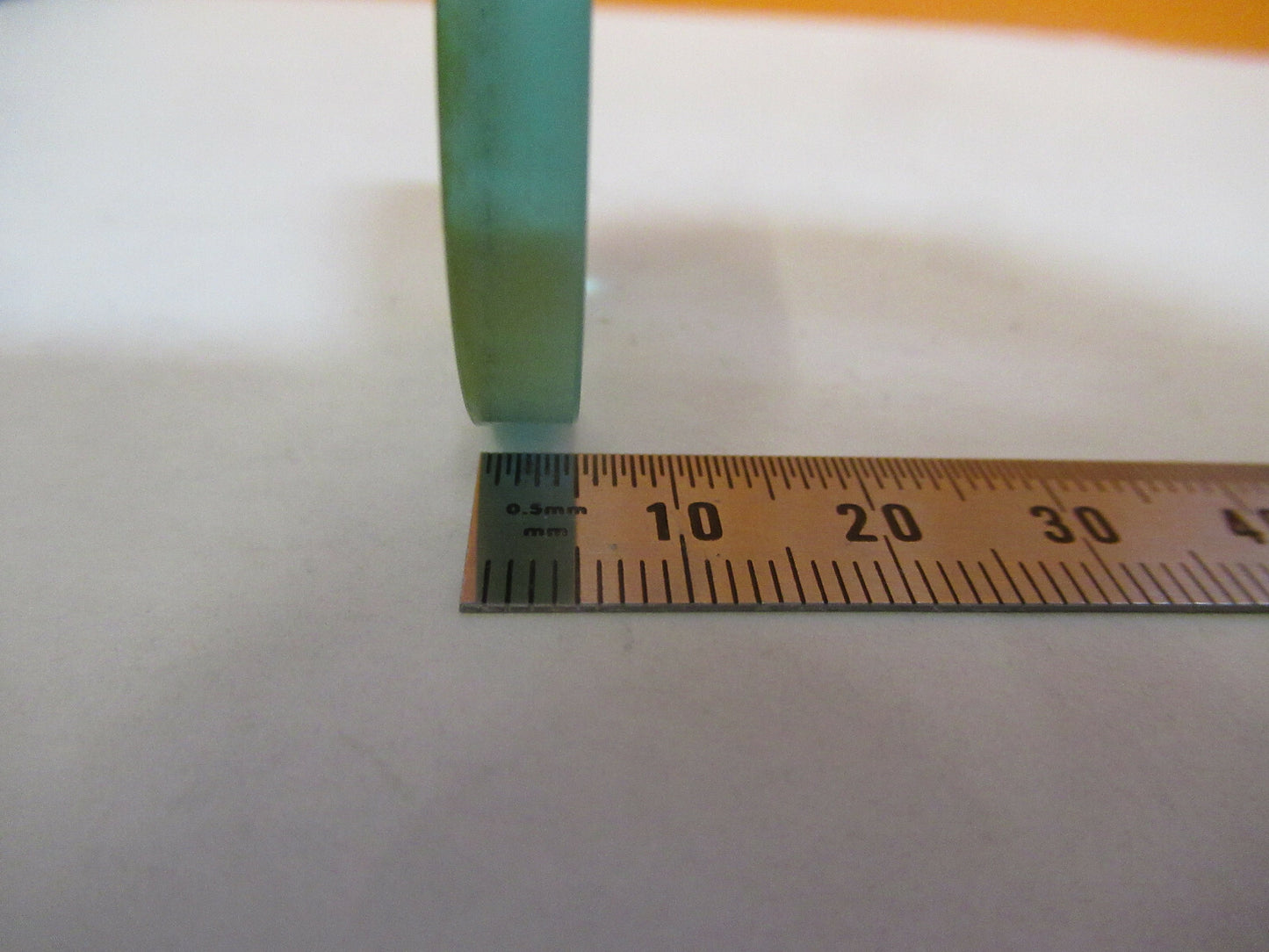 OPTICAL HEAT ABSORBING GLASS FILTER MICROSCOPE PART OPTICS AS PICTURED &P2-A-57