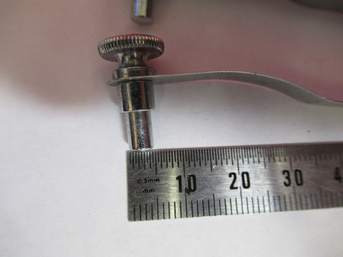 ANTIQUE AMERICAN OPTICS PAIR of CLIPS STAGE MICROSCOPE PART AS PICTURED S6-A-38